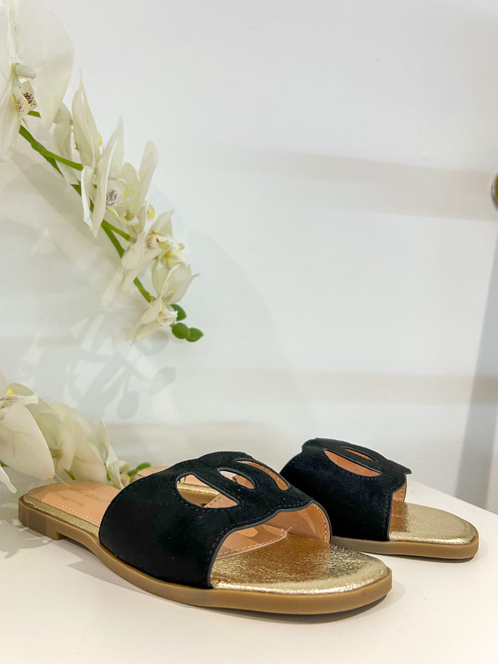 Cut Out Slip On Slider Sandals (2 Colours)