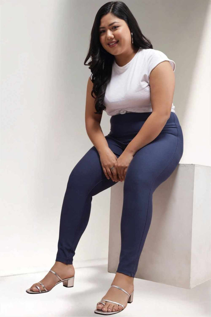 Denim Blue Tummy Tucker Jeggings