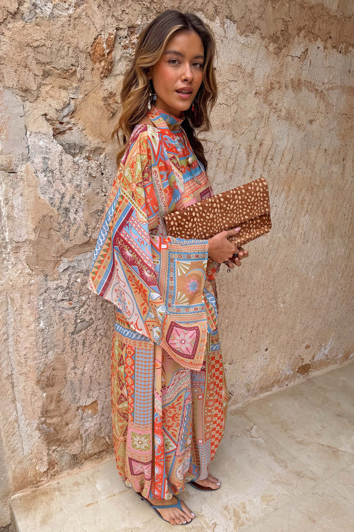 Dolce Vita Balloon Trousers featuring mixed tile panels and geometric motifs in a voluminous wide-leg shape.