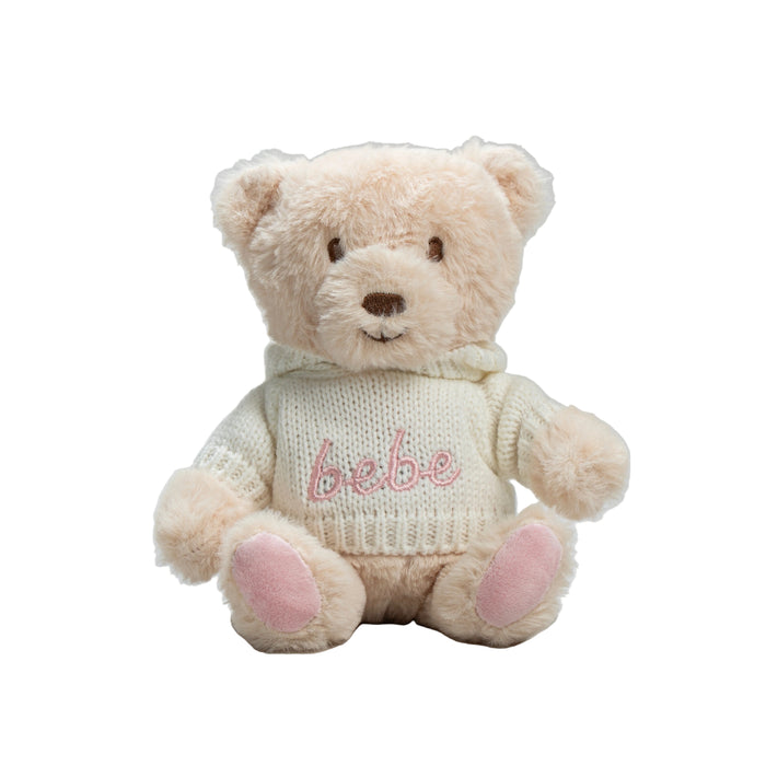 doll teddy bear with hooded sweater - pink