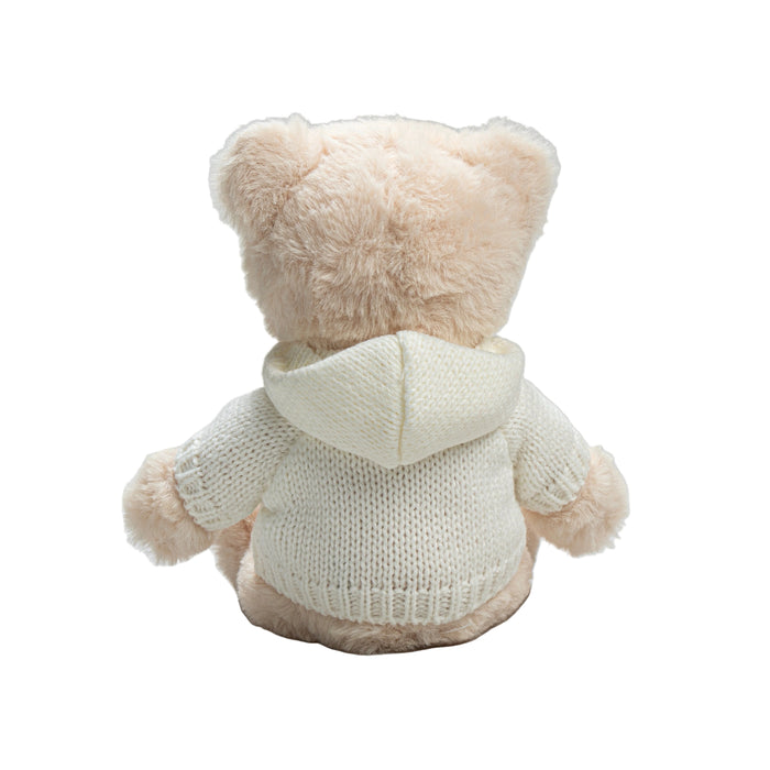 doll teddy bear with hooded sweater - pink