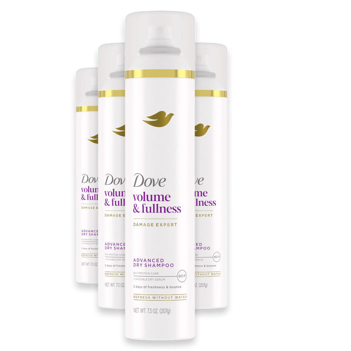 Dove – Dry Shampoo, Advanced Volume & Fullness for Flat Hair, 7.3 oz – 4 Pack