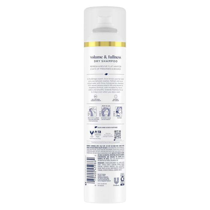 Dove – Dry Shampoo, Advanced Volume & Fullness for Flat Hair, 7.3 oz – 4 Pack