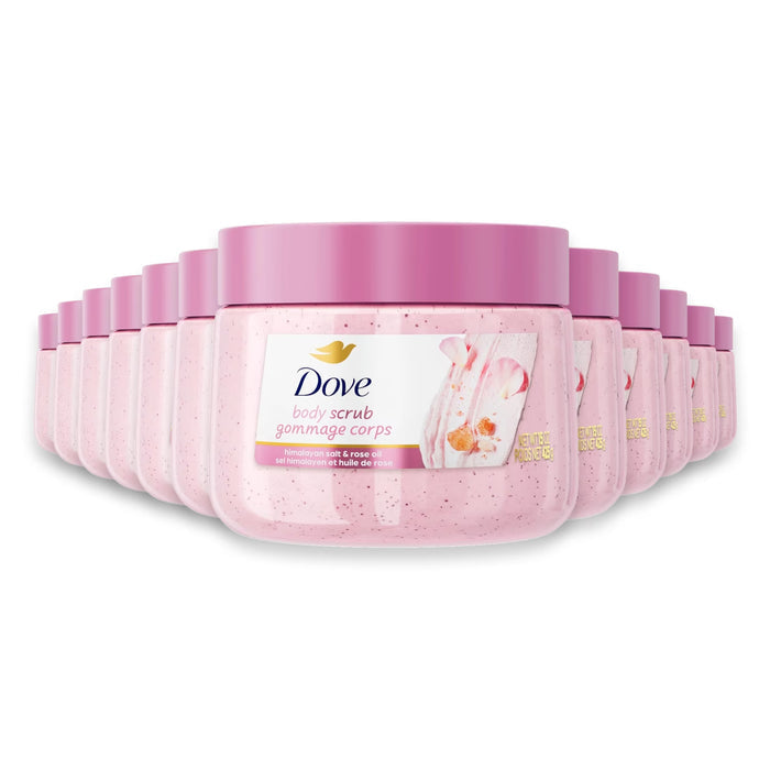 Dove Himalayan Salt & Rose Oil Exfoliating Body Scrub - 15 oz - 12 Pack