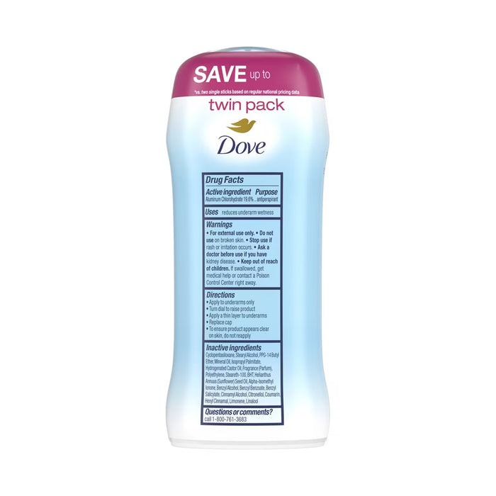 Dove Invisible Solid Powder 2.6 oz - 2 Ct - 6 Pack