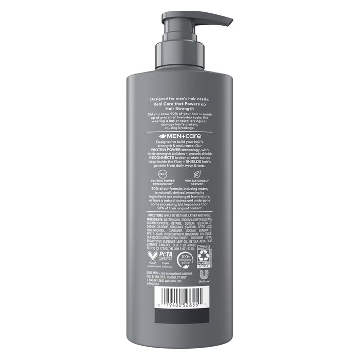 Dove Men+Care Blue Eucalyptus + Birch Protein Power 2-in-1 Shampoo and Conditioner - 4 Pack