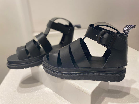 Dr Martins Inspired Ankle Buckle Strap Sandals
