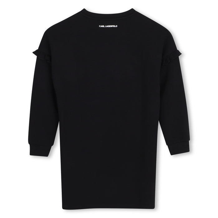 dress cat graphic logo ruffle sweat - black-09b