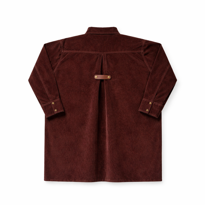dress corduroy back pleat shirt style - brick