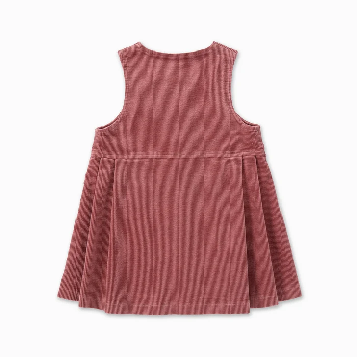 dress heavy corduroy diagonal snap jumper - pink