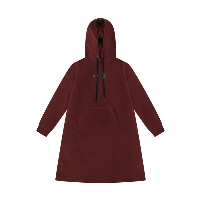 dress label hooded sweatshirt - burgundy