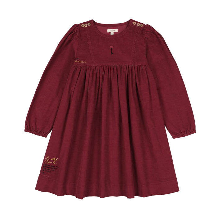 dress limited capsule embroidered - deep red