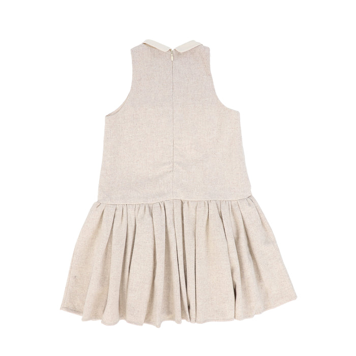 dress marled wool jumper with collar - oatmeal