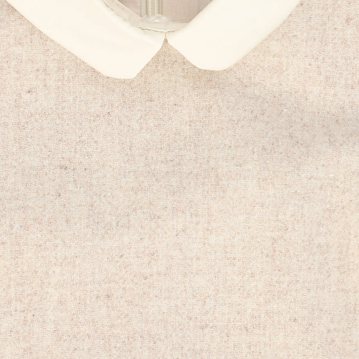 dress marled wool jumper with collar - oatmeal