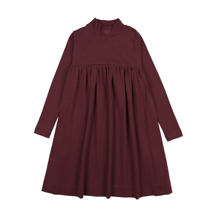 dress rugged threads mockneck - burgundy