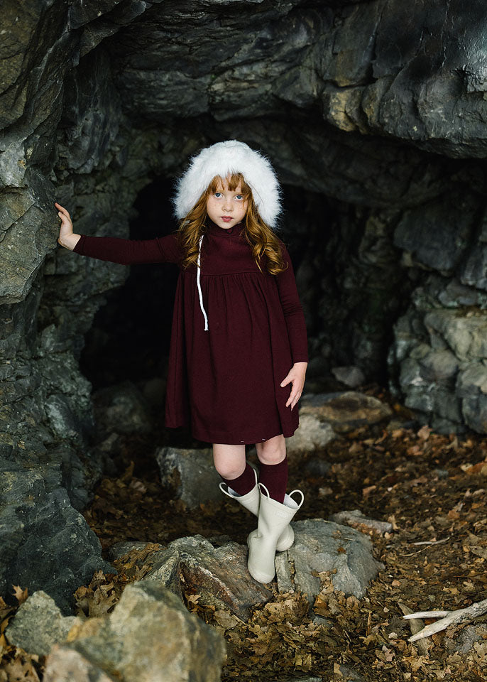 dress rugged threads mockneck - burgundy
