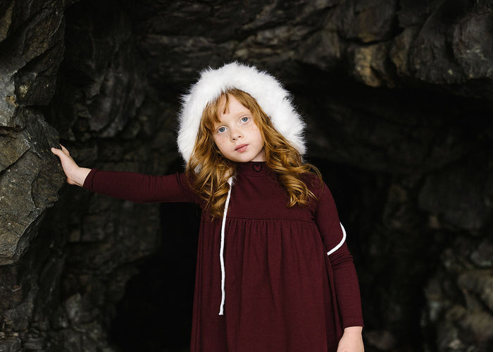 dress rugged threads mockneck - burgundy