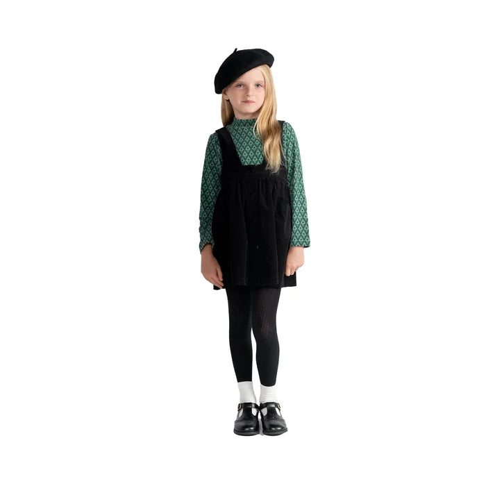 dress soft corduroy pocket jumper - black