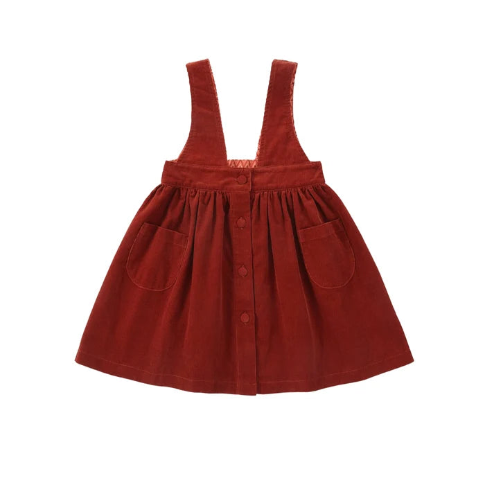 dress soft corduroy pocket jumper - red