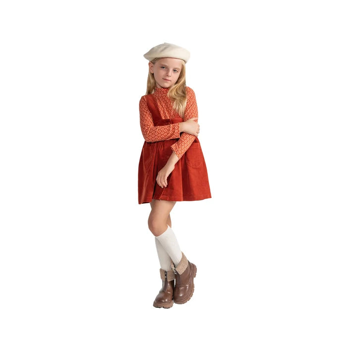 dress soft corduroy pocket jumper - red