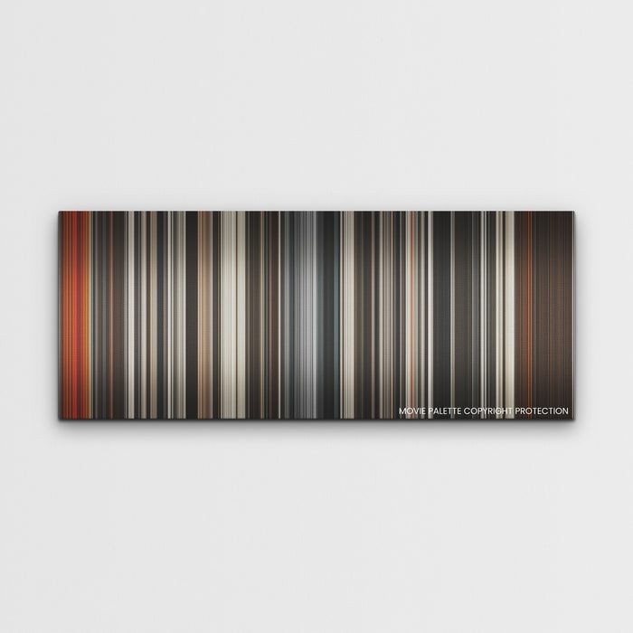 Dune: Part Two color palette canvas print: thousands of thin vertical stripes of color