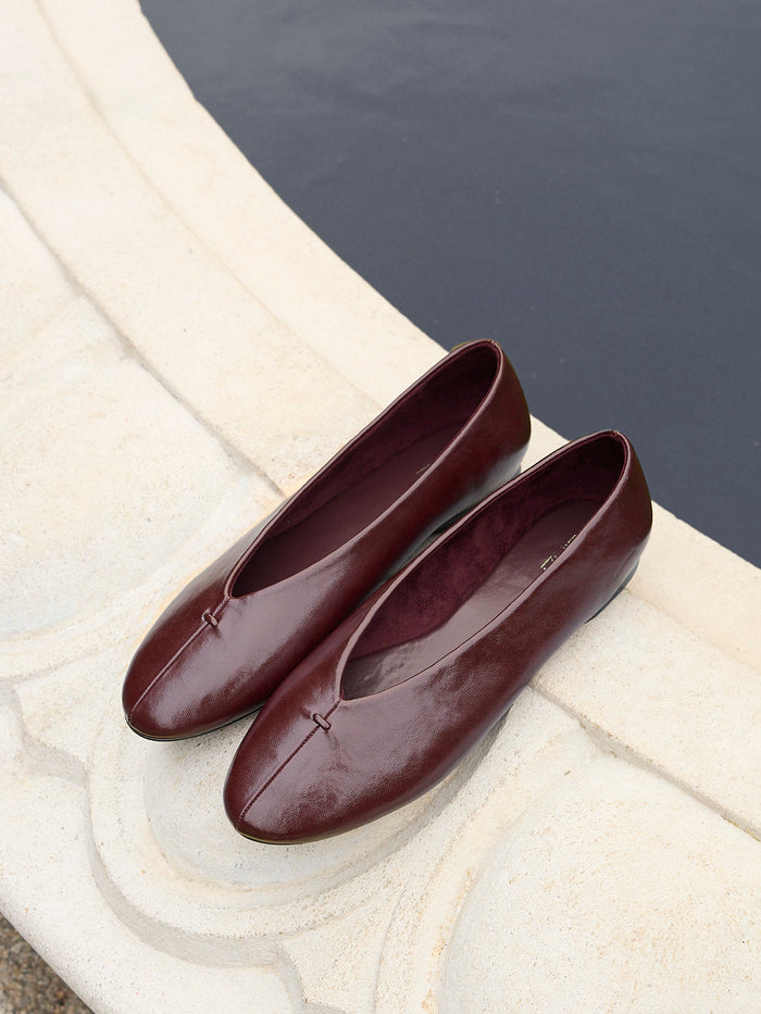 Ease Burgundy Ballet Pumps