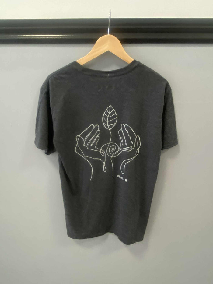 Eco dye T-shirt in charcoal grey