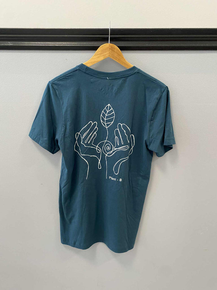 Eco dye T-shirt in deep teal