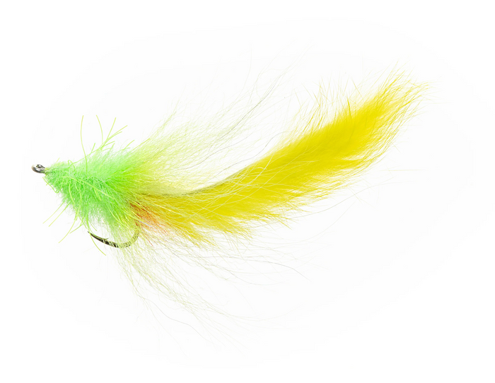 Enrico Puglisi SP Bunny chartreuse and yellow tarpon fly with fuzzy head