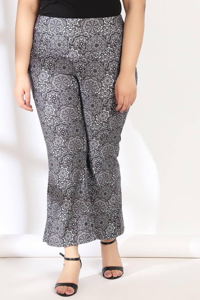 Ethnic Motifs Tummy Shaper Printed Flare Pants