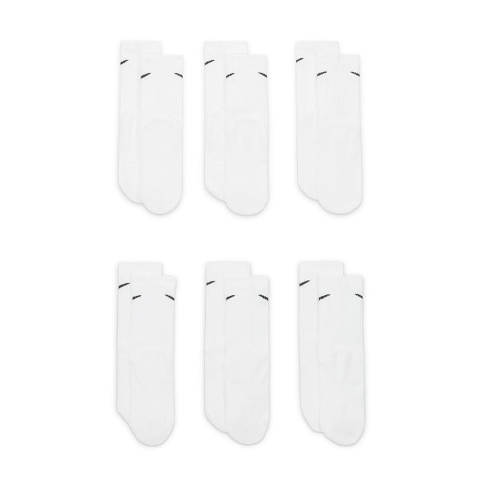 Everyday Cushioned 6 Pairs Crew White Socks