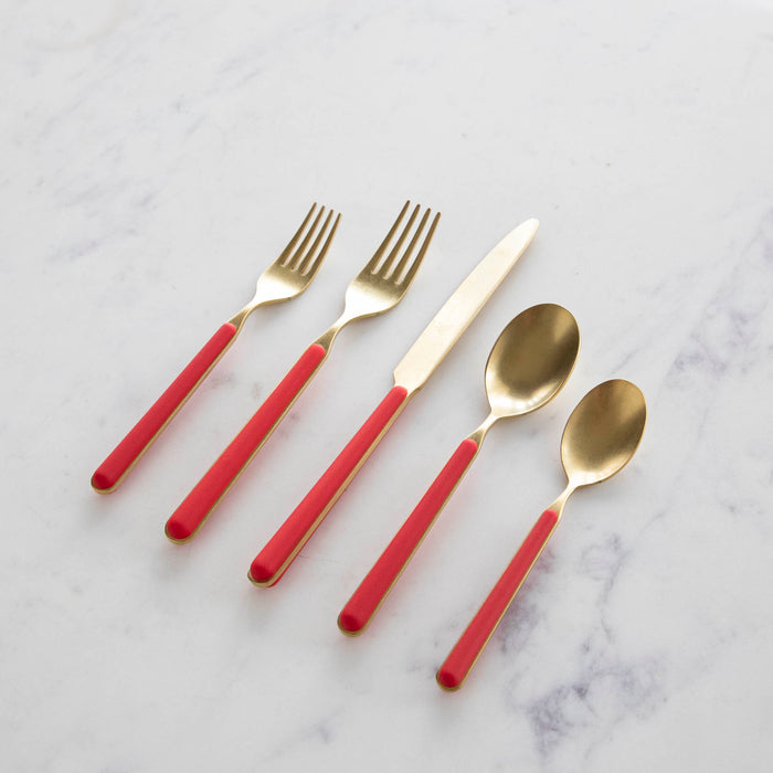 Fantasia Red 5-Piece Place Setting