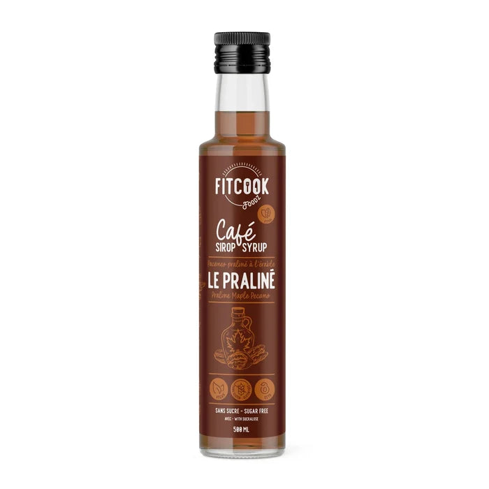 Fitcook Sirop à Café ‘Le Praliné’ Pacanes Pralinées à l’Érable