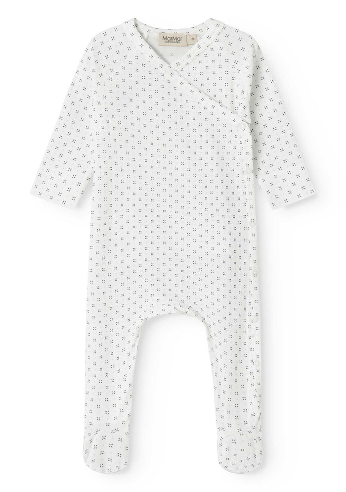 footie droplet print wrap with beanie - droplet