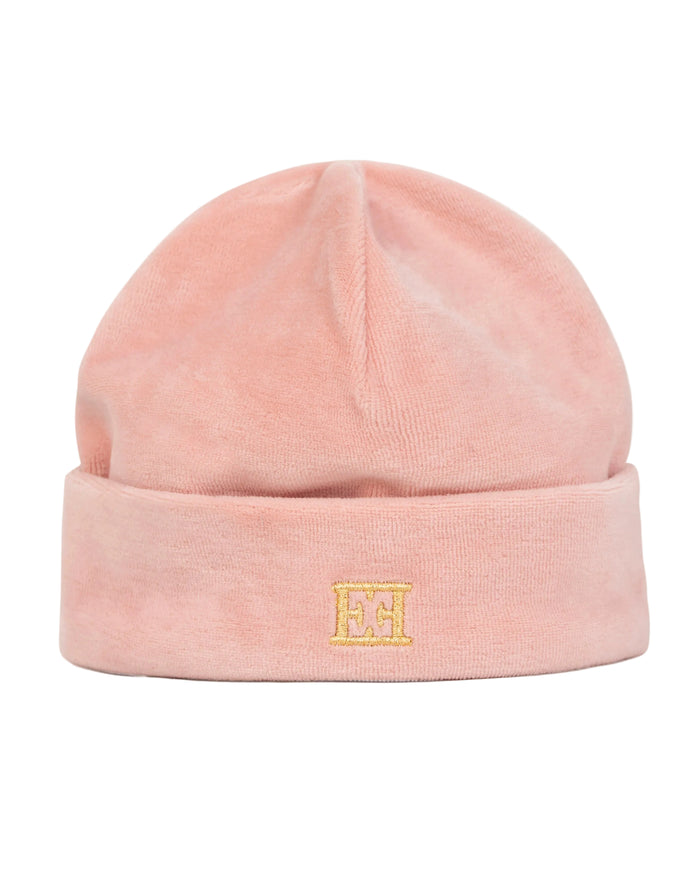 footie l/s hooded logo with beanie - bridal rose-859