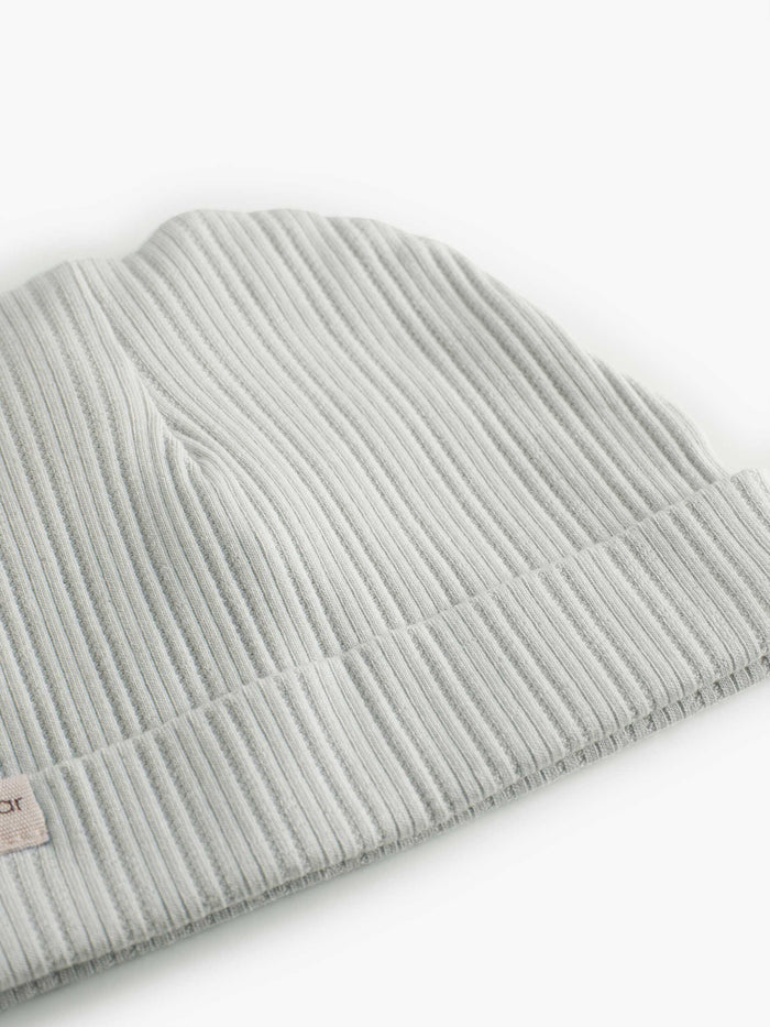 footie ribbed wrap with beanie - morning dew