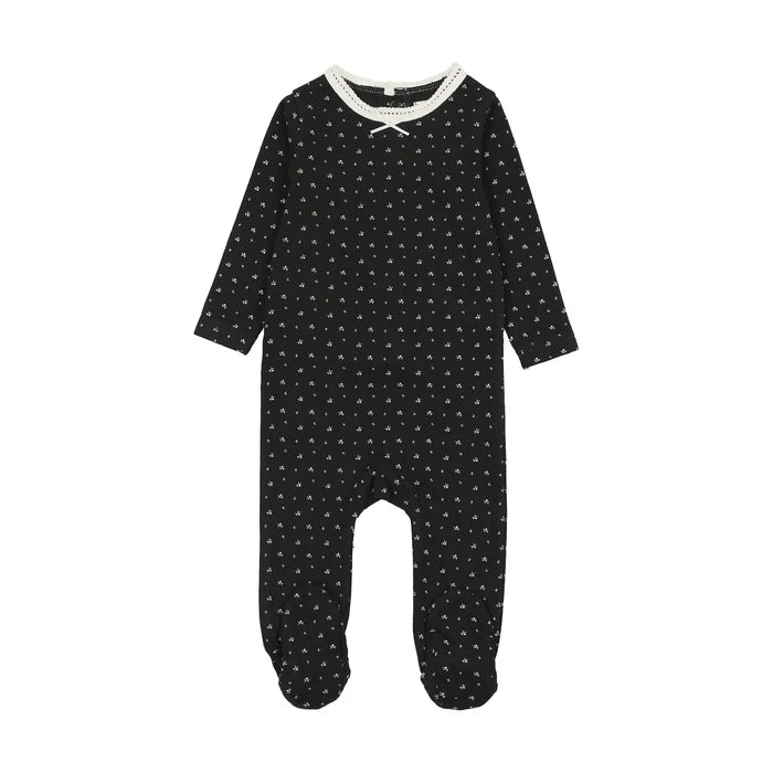 footie tiny twig - black print