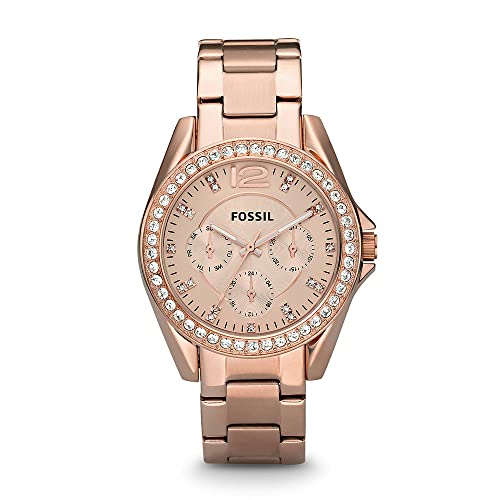 Fossil Women's 38mm Riley Multi-functional Rose Goldtone Dial Watch
