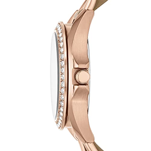 Fossil Women's 38mm Riley Multi-functional Rose Goldtone Dial Watch