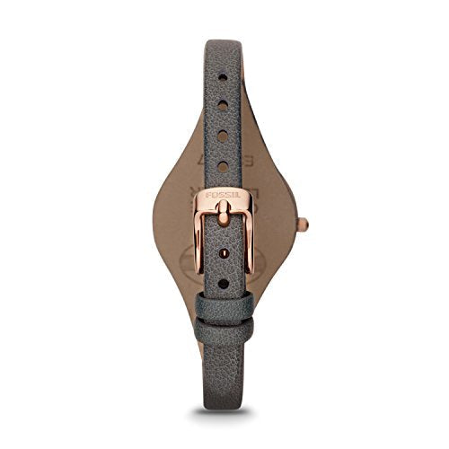 Fossil Women's Georgia Quartz Watch with Grey Dial and Grey Leather Strap