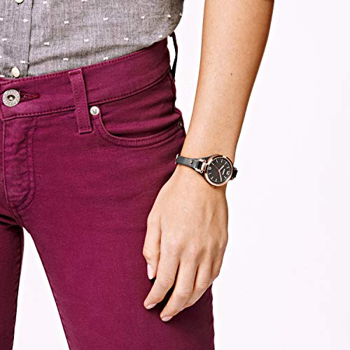 Fossil Women's Georgia Quartz Watch with Grey Dial and Grey Leather Strap