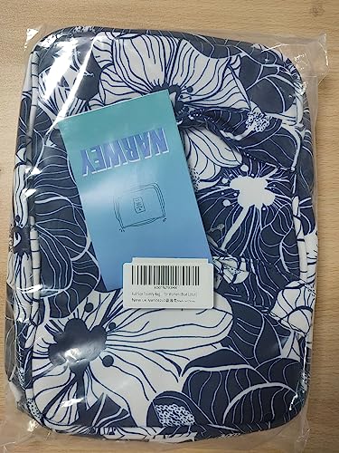Full Size Toiletry Bag Large Wash Bag Makeup Bag Travel Organizer Cosmetic Bag for Women (Blue Lotus)