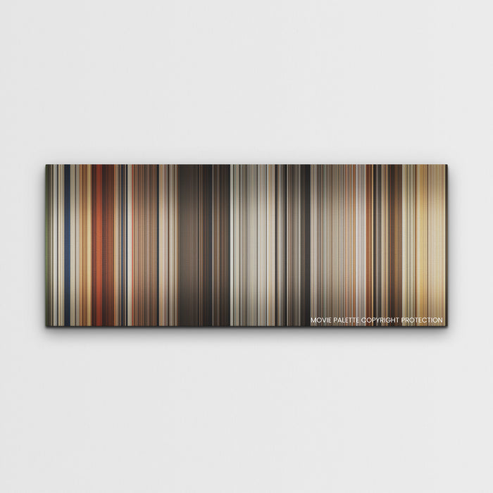 Furiosa: A Mad Max Saga color palette canvas print: thousands of thin vertical stripes of color