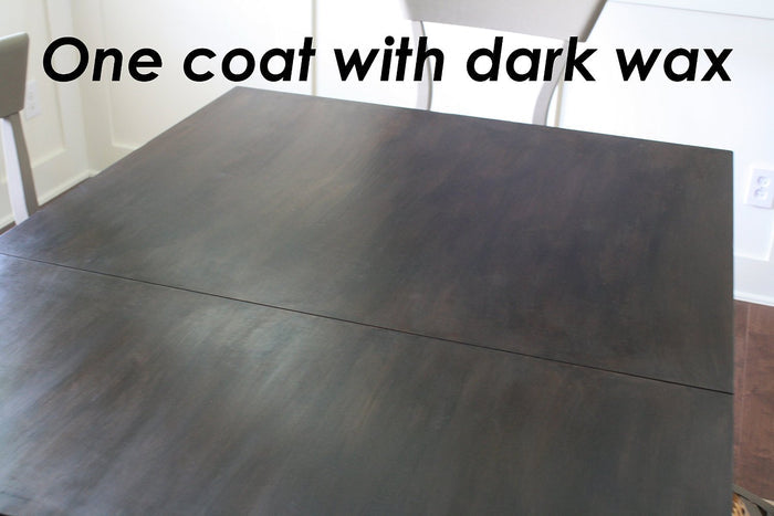 Retique It furniture and cabinet paint in Arabian Coffee quart, showing a smooth, painted wooden cabinet surface.