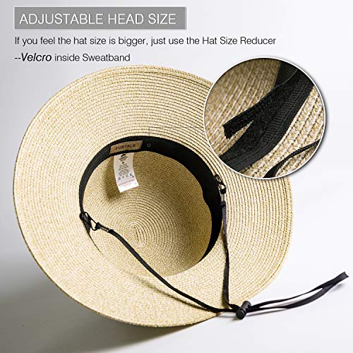FURTALK Womens Beach Sun Straw Hat UV UPF50 Travel Foldable Brim Summer UV Hat - Style Heist