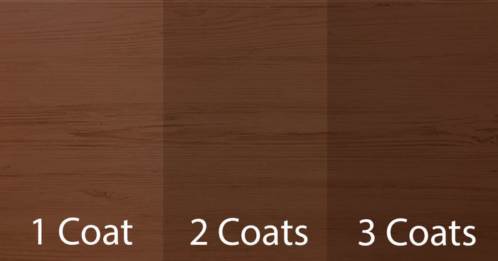Retique It Java Gel Stain swatch showing rich, warm brown color on wood sample for furniture or cabinetry finishing.