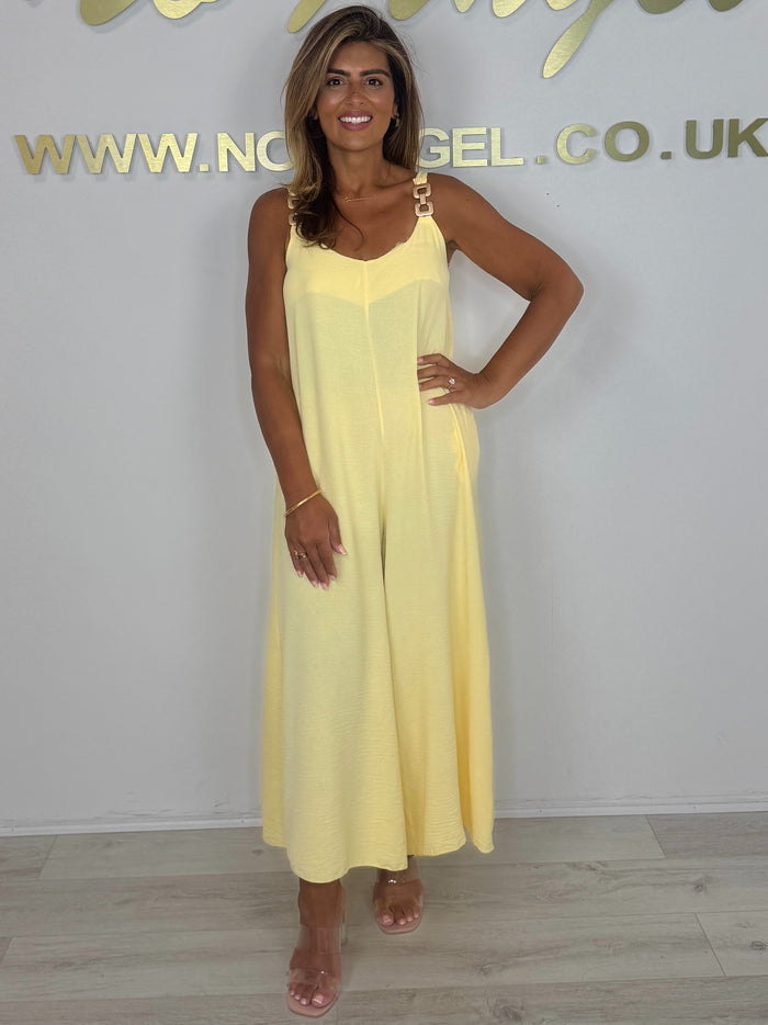 Gold Chain Strap Detail Jumpsuit (5 Colours)