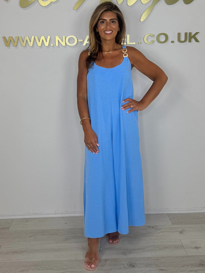 Gold Chain Strap Detail Jumpsuit (5 Colours)