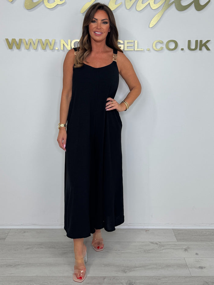 Gold Chain Strap Detail Jumpsuit (5 Colours)
