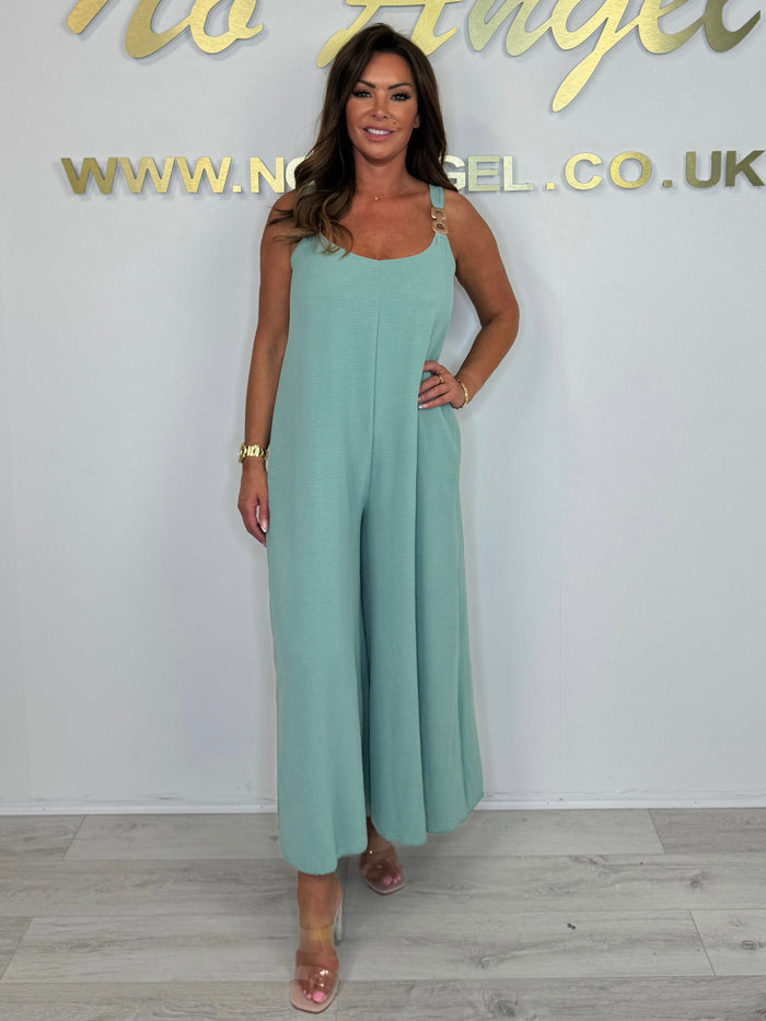 Gold Chain Strap Detail Jumpsuit (5 Colours)